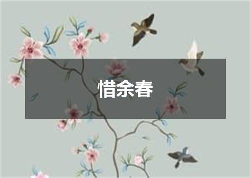 惜余春
