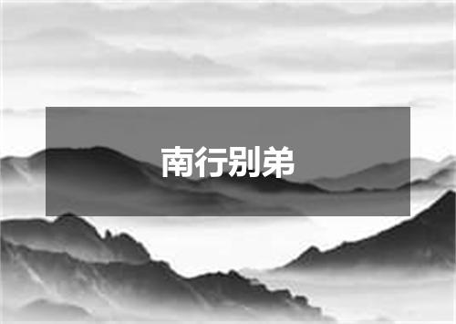 南行别弟