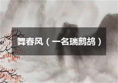 舞春风（一名瑞鹧鸪）