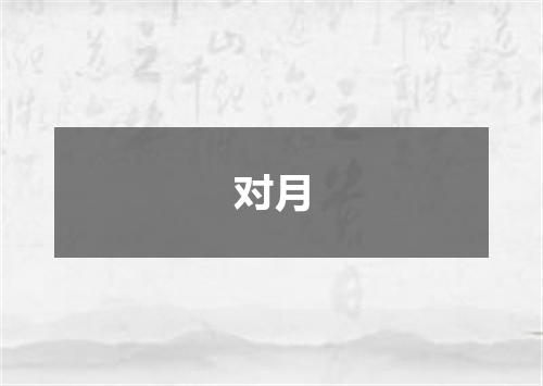 对月