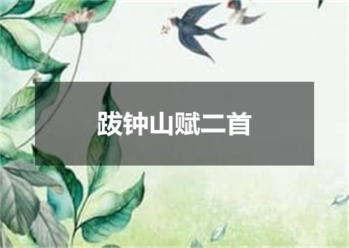 跋钟山赋二首