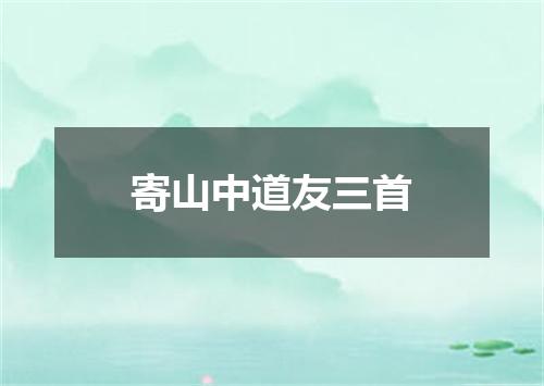 寄山中道友三首