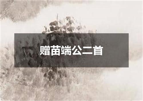 赠苗端公二首