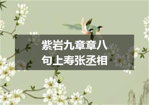 紫岩九章章八句上寿张丞相