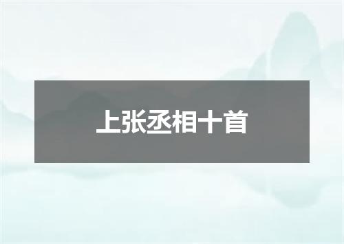 上张丞相十首