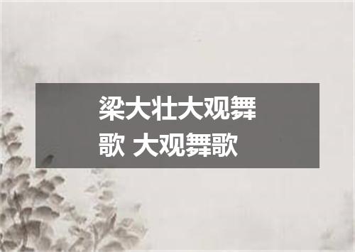 梁大壮大观舞歌 大观舞歌