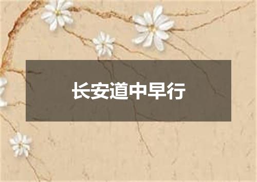 长安道中早行