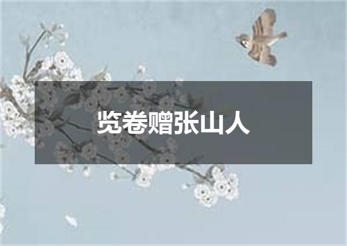 览卷赠张山人