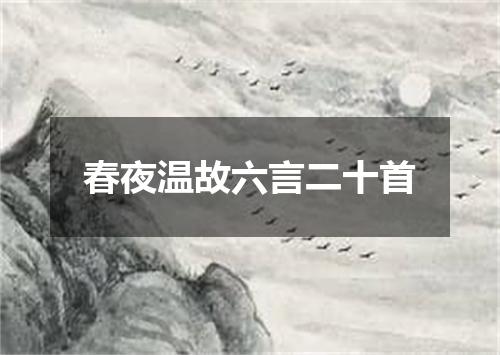 春夜温故六言二十首