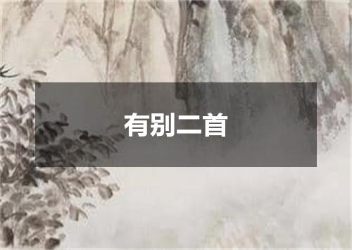 有别二首