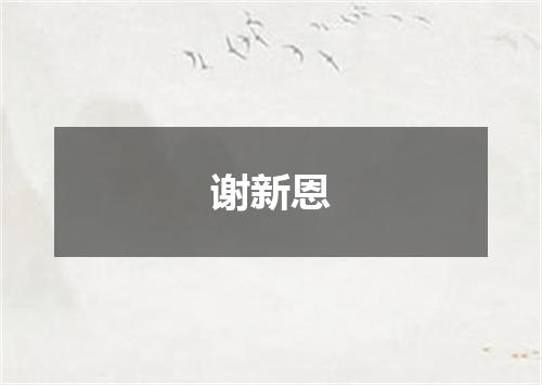 谢新恩