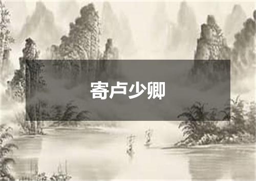 寄卢少卿