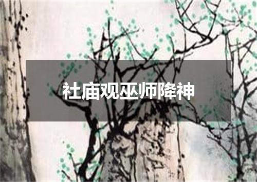 社庙观巫师降神
