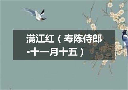 满江红（寿陈侍郎·十一月十五）