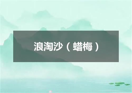 浪淘沙（蜡梅）