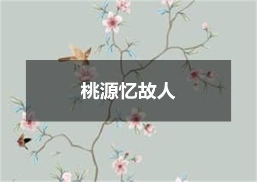 桃源忆故人