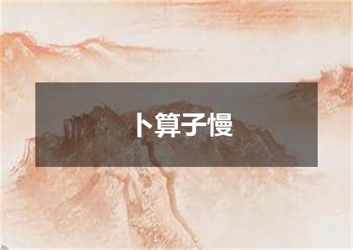 卜算子慢