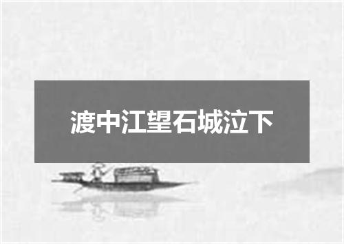 渡中江望石城泣下
