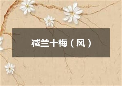减兰十梅（风）