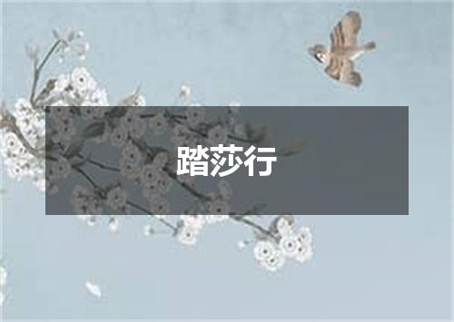 踏莎行