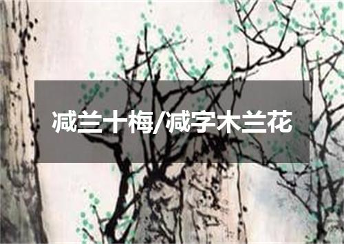 减兰十梅/减字木兰花