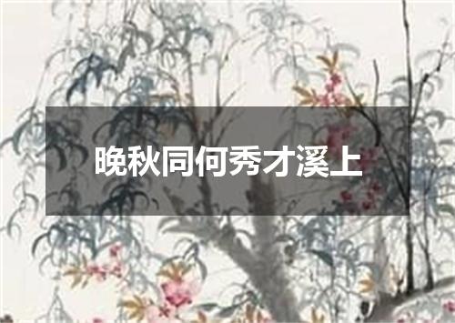 晚秋同何秀才溪上