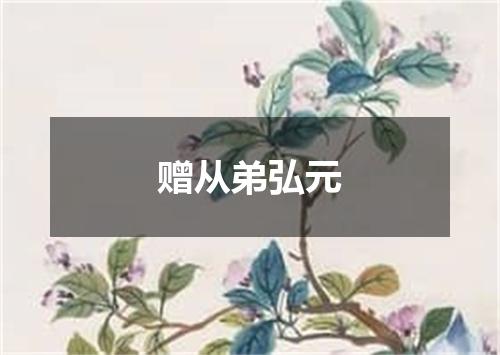 赠从弟弘元