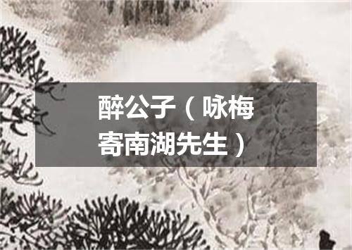 醉公子（咏梅寄南湖先生）