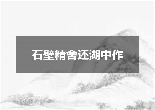 石壁精舍还湖中作