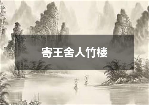 寄王舍人竹楼