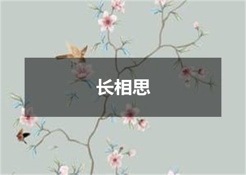 长相思