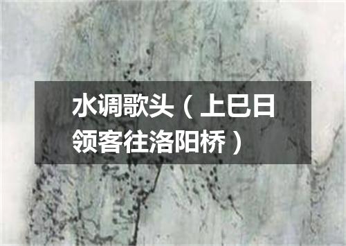 水调歌头（上巳日领客往洛阳桥）