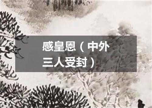 感皇恩（中外三人受封）