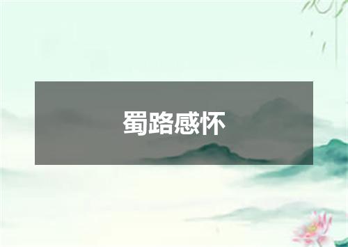 蜀路感怀