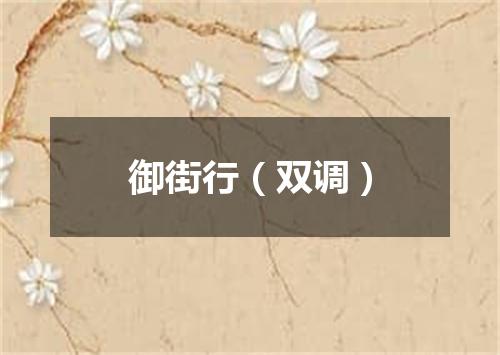御街行（双调）
