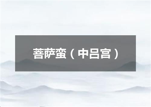 菩萨蛮（中吕宫）