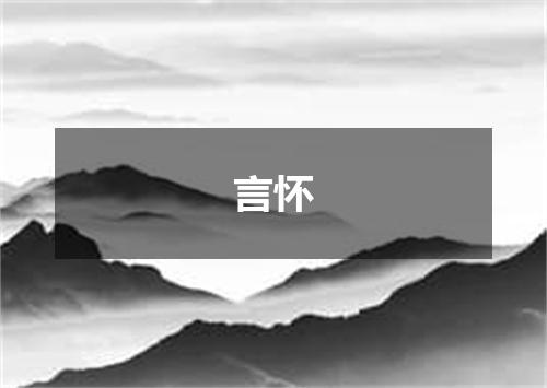 言怀
