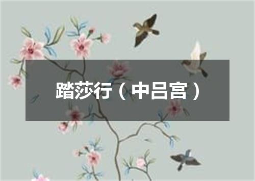 踏莎行（中吕宫）