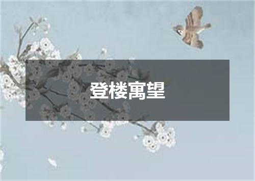 登楼寓望