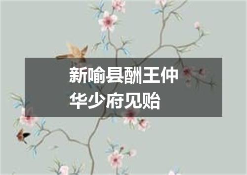 新喻县酬王仲华少府见贻