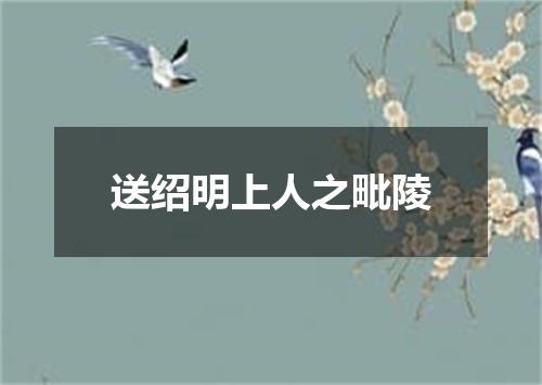 送绍明上人之毗陵