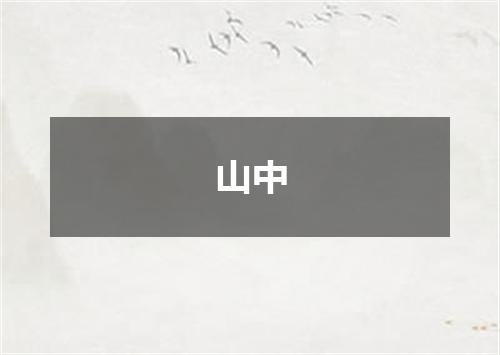 山中