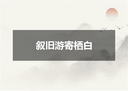 叙旧游寄栖白