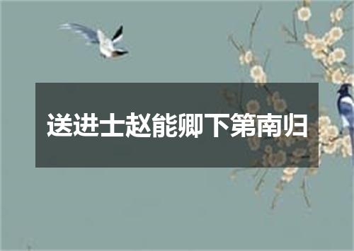 送进士赵能卿下第南归
