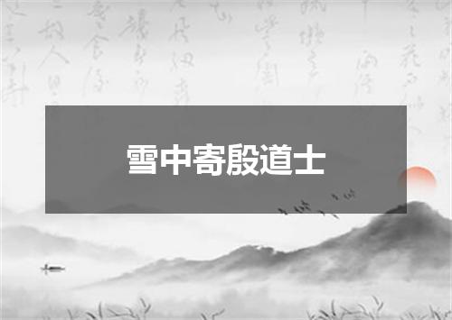 雪中寄殷道士