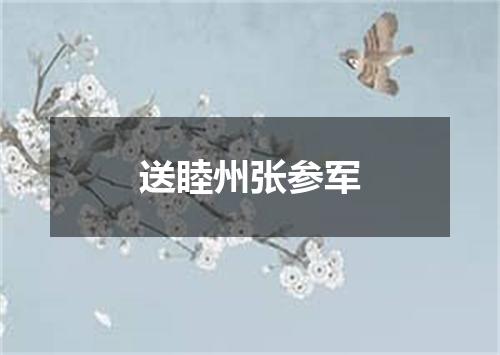 送睦州张参军