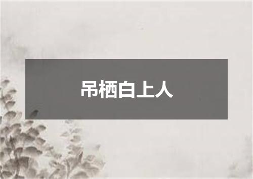 吊栖白上人
