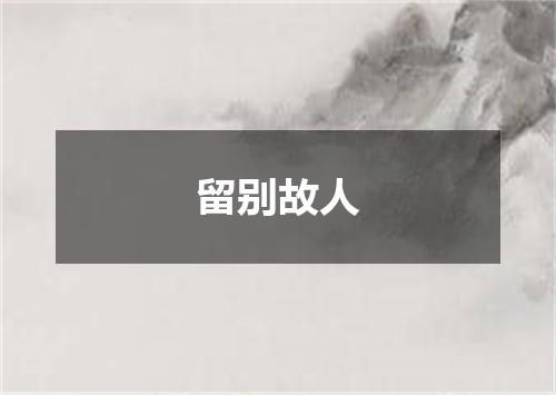 留别故人