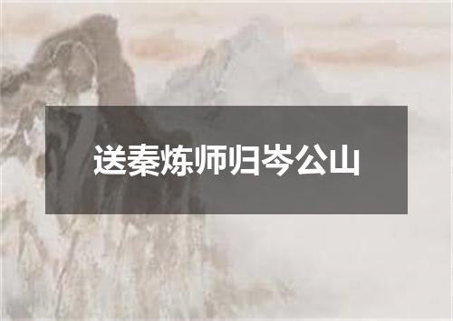 送秦炼师归岑公山