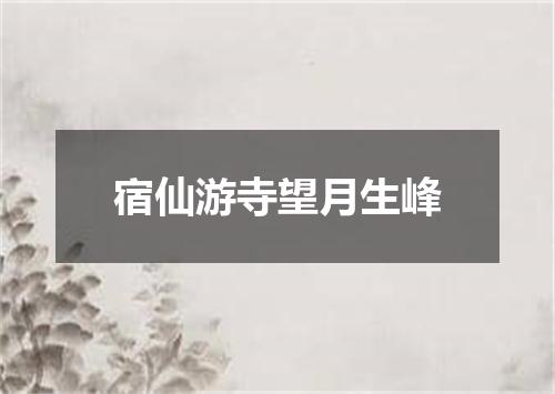 宿仙游寺望月生峰